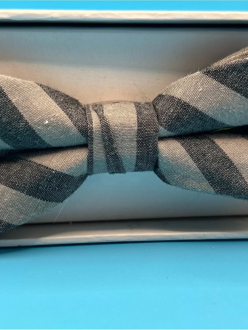 Cutest Gray Striped kids Bow Tie New!